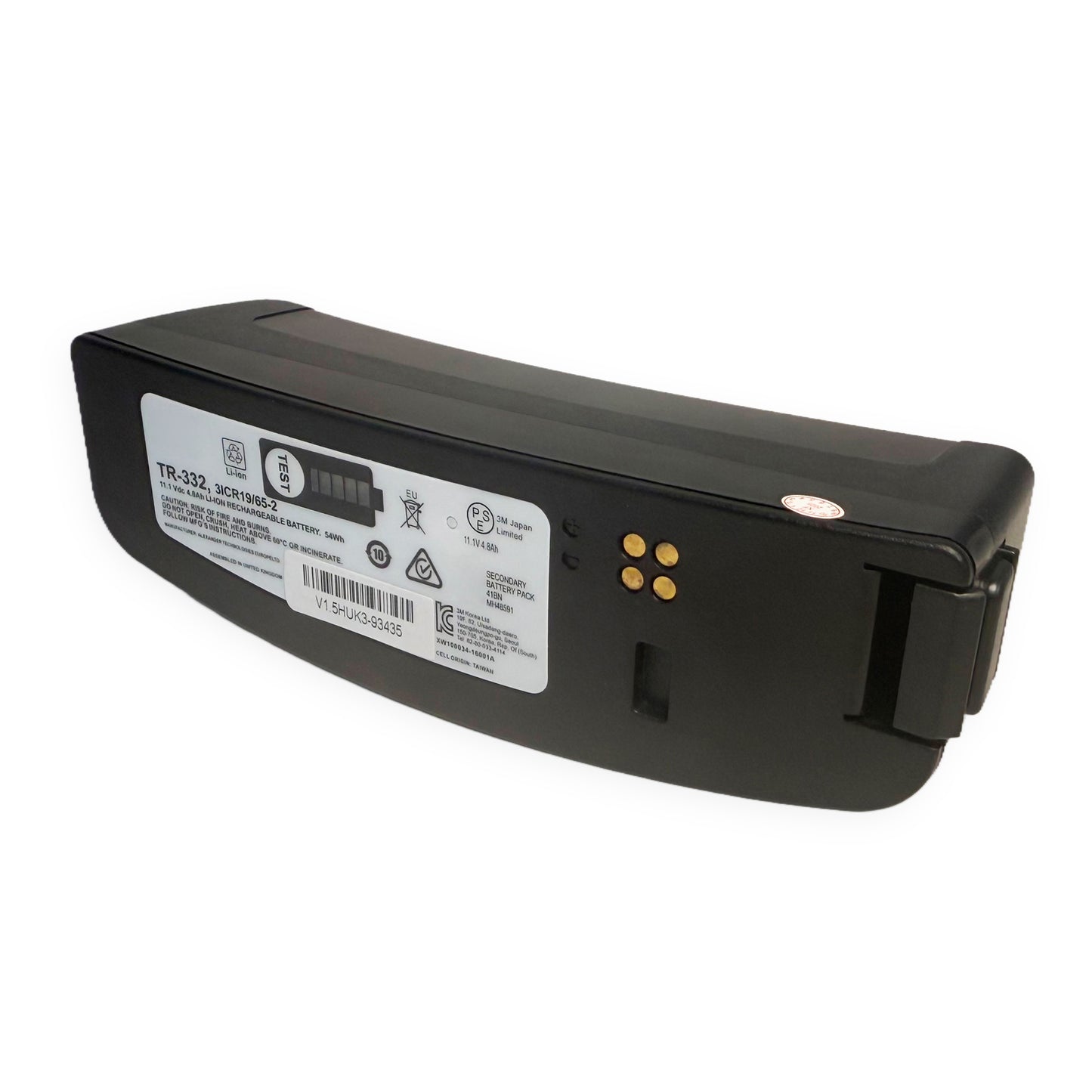 Genuine TR332 (TR-332) Battery for 3M Versaflo Systems - 54Wh, 4800mAh, 11.1V