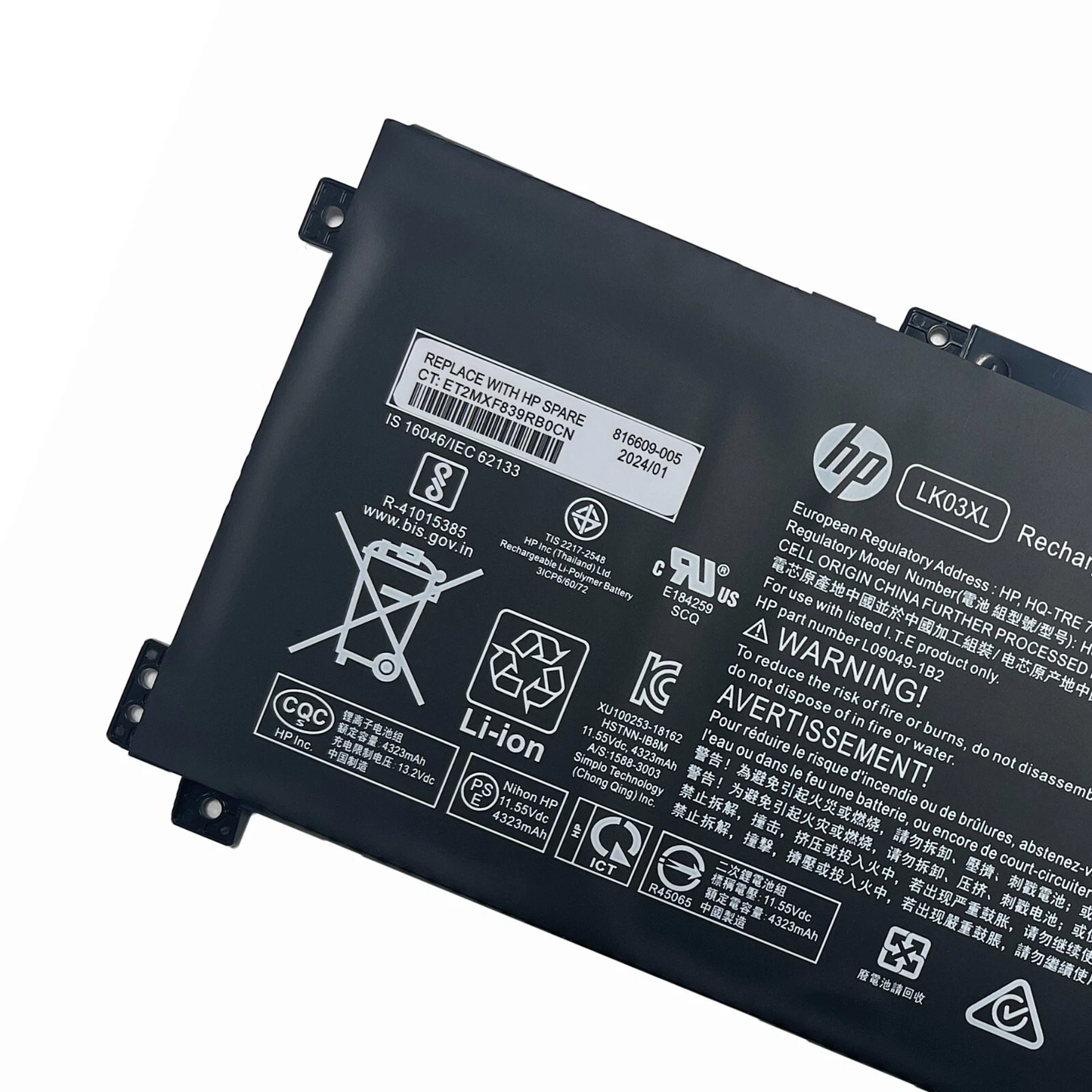 HP HT03XL 11.4V 41.04Wh or 11.55V 41.9Wh Laptop Battery For HP Pavilion 14-CE 14-CF 14-CK 14-CM 14-DF 14-DQ 14-MA 14Q-CS 14Q-CY 14S-CF 14S-CR 14S-DK 14S-DQ 14-FQ 15-CS 15-CW 15-CU 15-DA 15-DB 15-DW