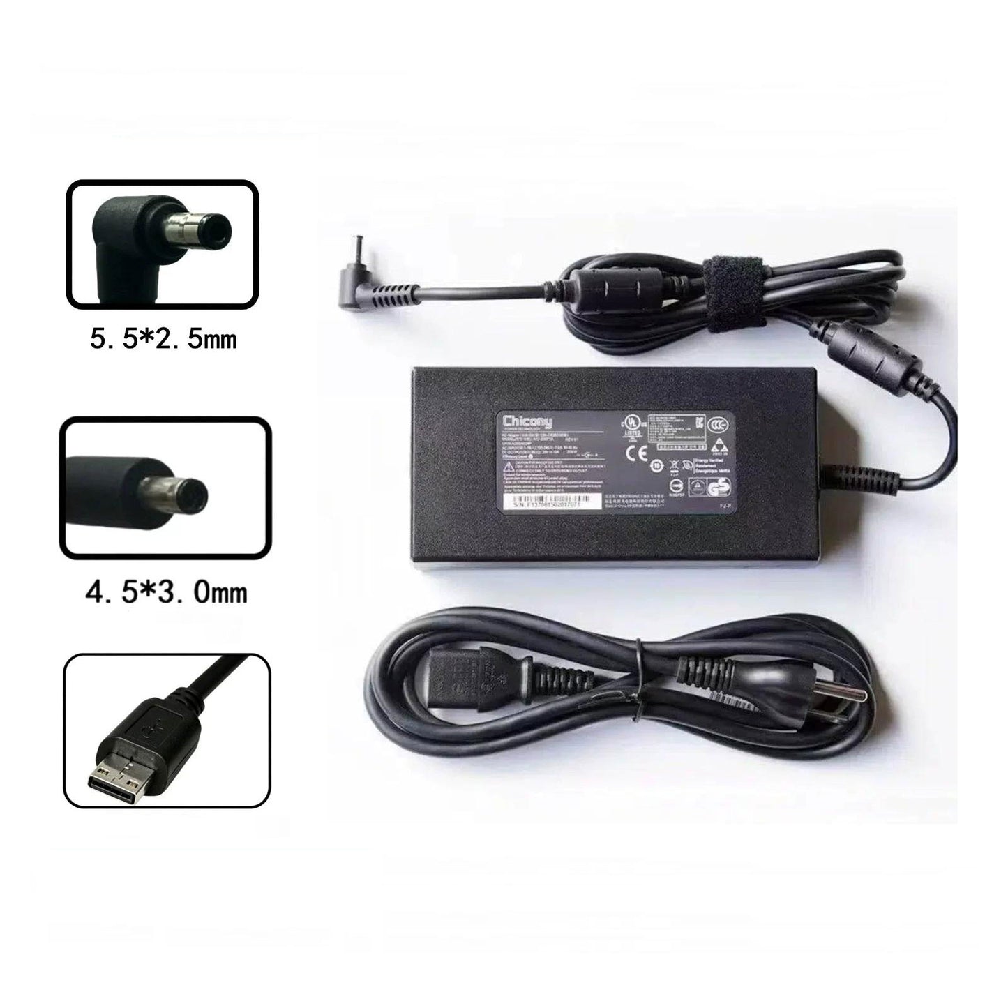 Genuine Chicony A20-240P2A 240W Charger for MSI Pulse GL66 12UGKV-464 Gaming Laptop
