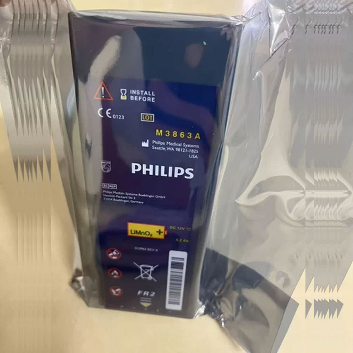 M3863A Battery For Philip FR2 FR2+ M3840A, M3860A,M3861A