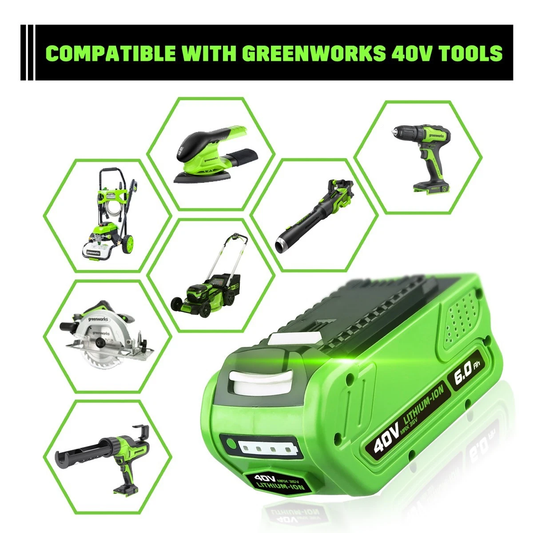 2PACK Lithium Battery For Greenworks G-MAX 6.0Ah 29472 29462 29252 20202 40 Volt