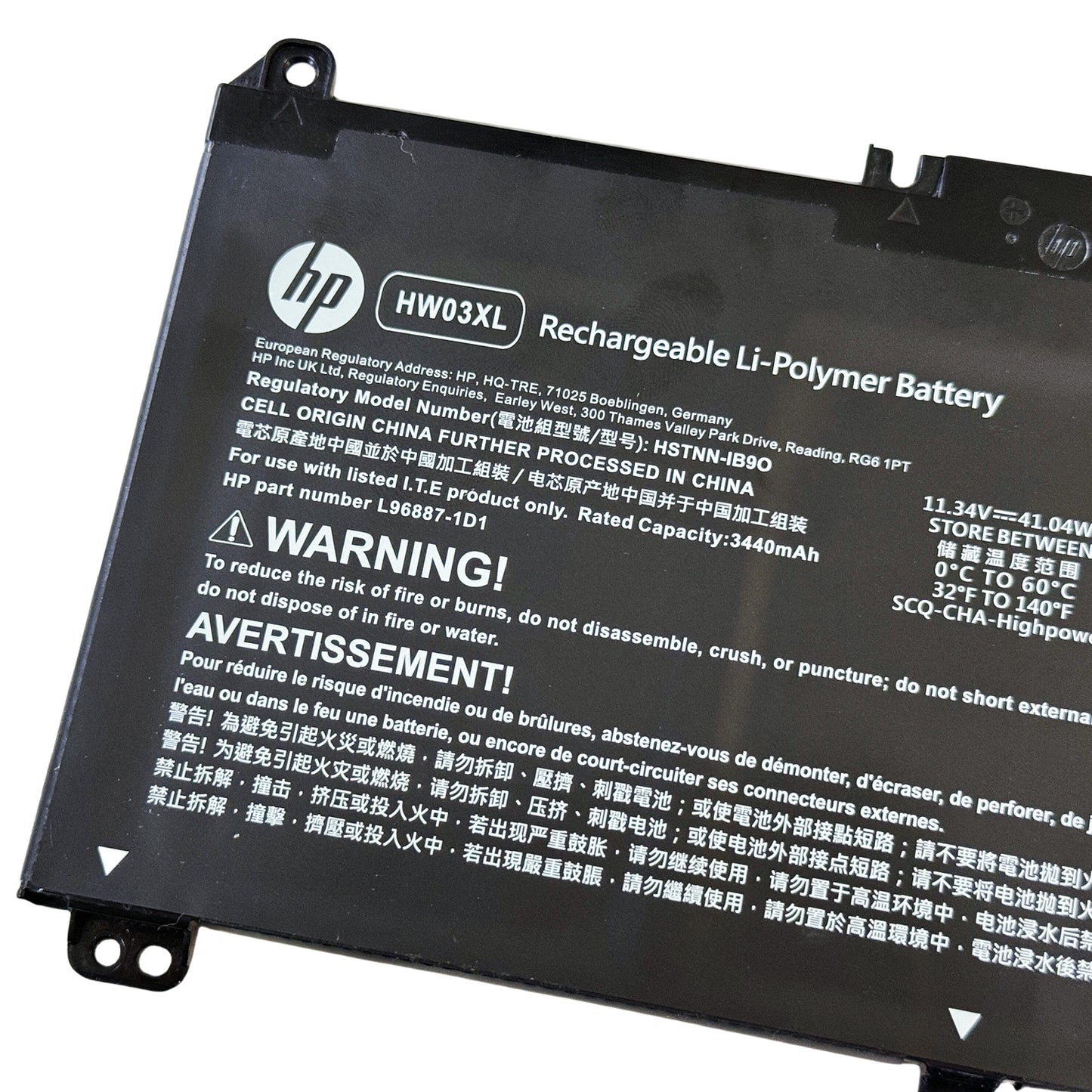 Genuine HW03XL 41.04Wh Laptop Battery for HP Pavilion 15-EG, 15-EH, 17-CN, 17-CP Series