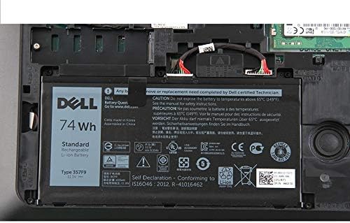 DELL 357F9 74Wh 6-Cell Rechargeable Battery For DELL Inspiron 15 5000 Gaming 5576,5577 ,Inspiron 15 7000 Gaming 7557,7559,7566,7567 Laptops ,Alternant Part Number: 357F9 71JF4 0GFJ6 071FJ4 00GFJ6 P65F