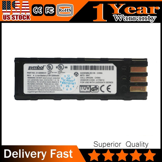 Symbol LS3478 Battery Replacement - New Original 21-62606-01 for LS3578 DS3478 DS3578