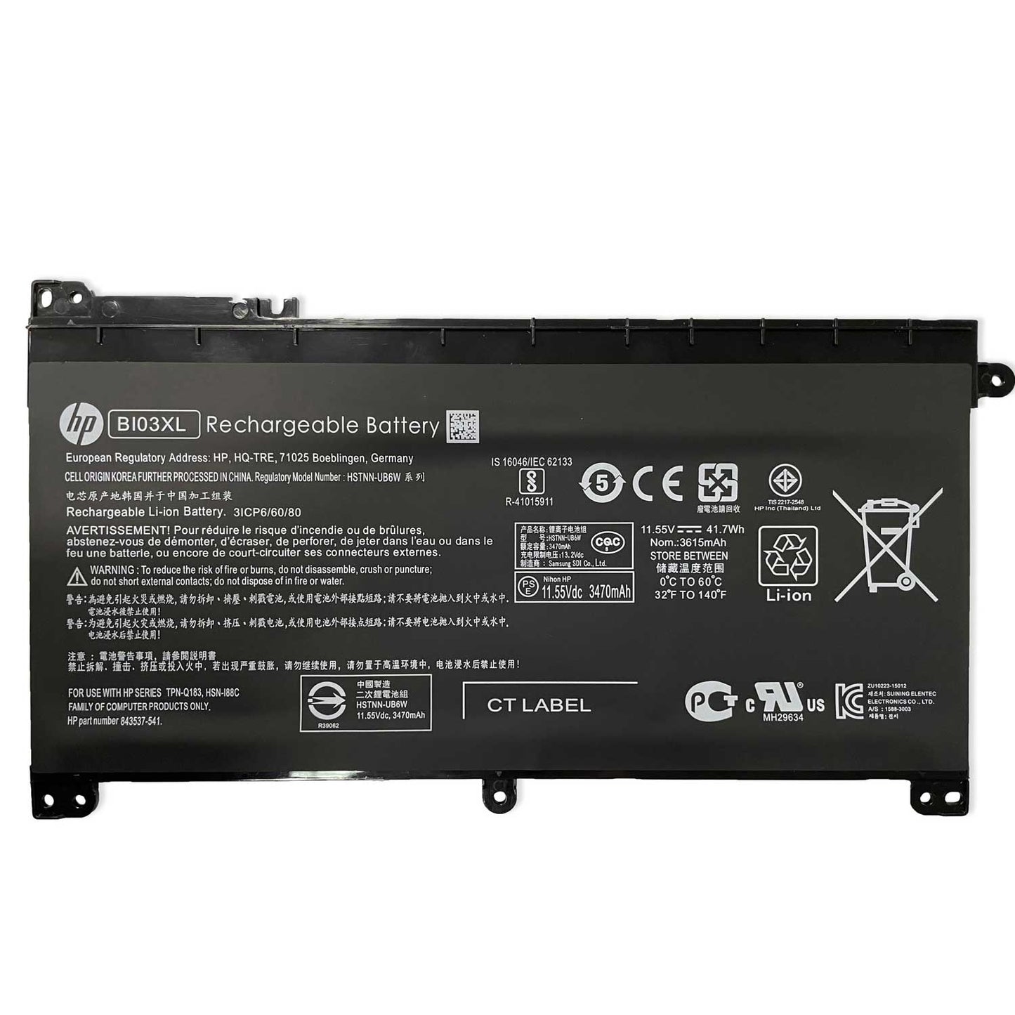 Genuine BI03XL (ON03XL) Laptop Battery for HP Stream 14-CB, 14-AX, 14-DS Series