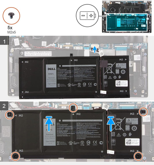 Official DELL H5CKD Battery | 15V 53Wh | Fast Shipping