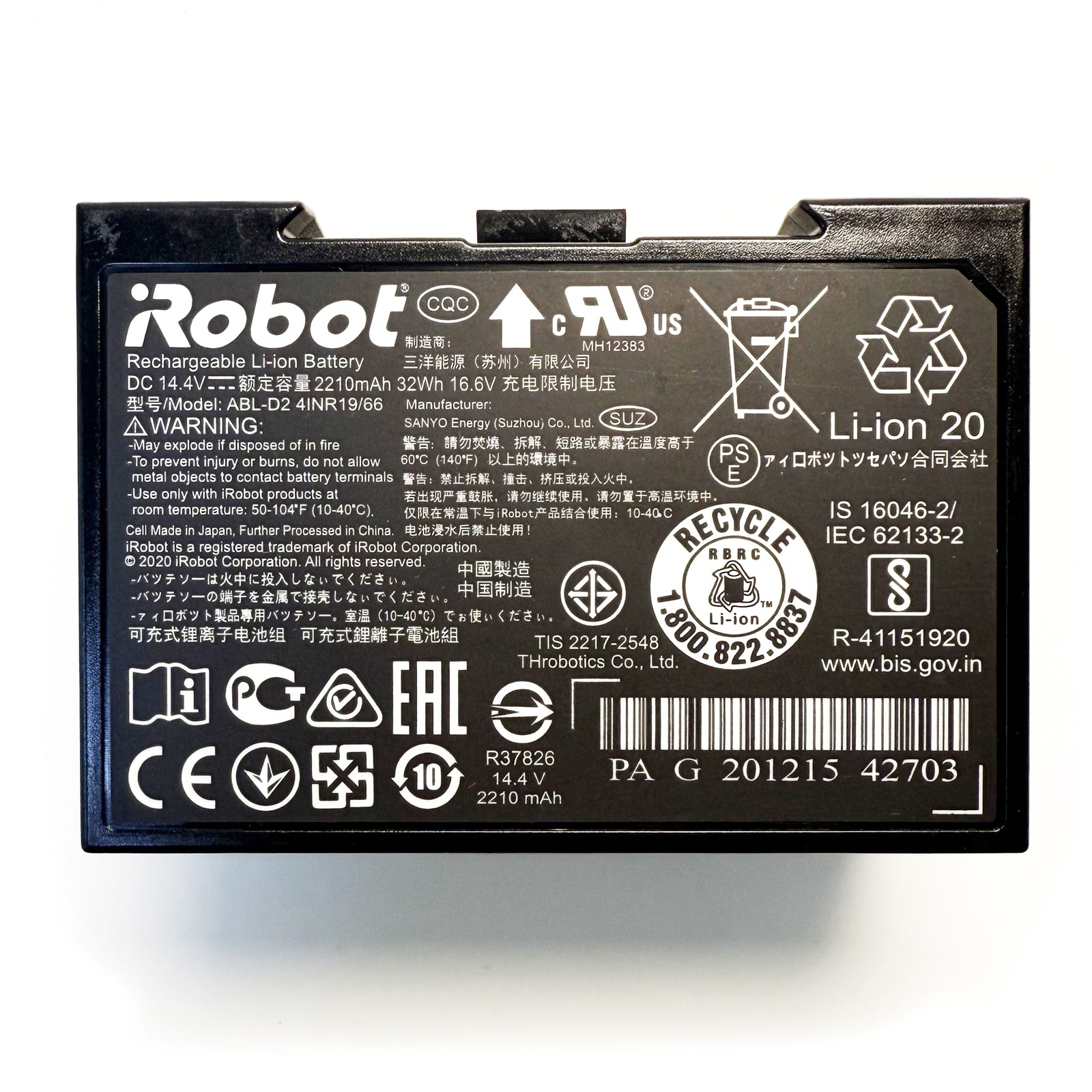 Roomba j7 Battery Replacement Genuine Upgraded ABL-D2 - Also Fits j5, j6, i7+, i8+, e5, i3, i4