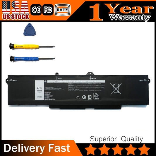 Genuine Dell Battery Replacement for Latitude 5521, Precision 3561, and Alienware m17 R5 Laptops