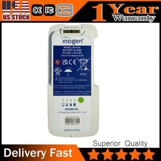 Genuine BA-516 Double Battery Pack for Inogen G5 & Rove 6 Concentrators | Replacement for IO-500, BA-503, 1400-3000U