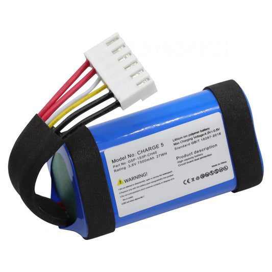 New GSP-1S3P-CH40 7500mAh Internal Battery Replacement for JBL Charge 5 / Charge5 Speaker