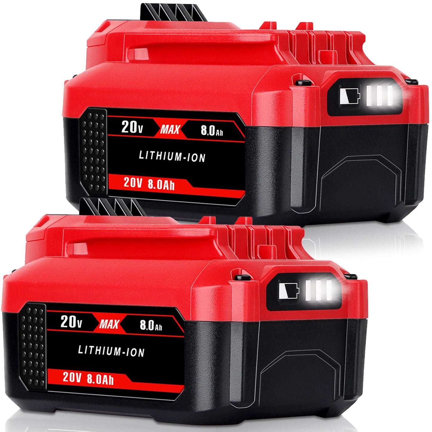 2-Pack MAX Lithium-Ion Replacement Batteries for Craftsman V20 CMCB204 CMCB202 CMCB206 Cordless Power Tools