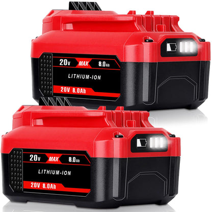 2-Pack MAX Lithium-Ion Replacement Batteries for Craftsman V20 CMCB204 CMCB202 CMCB206 Cordless Power Tools