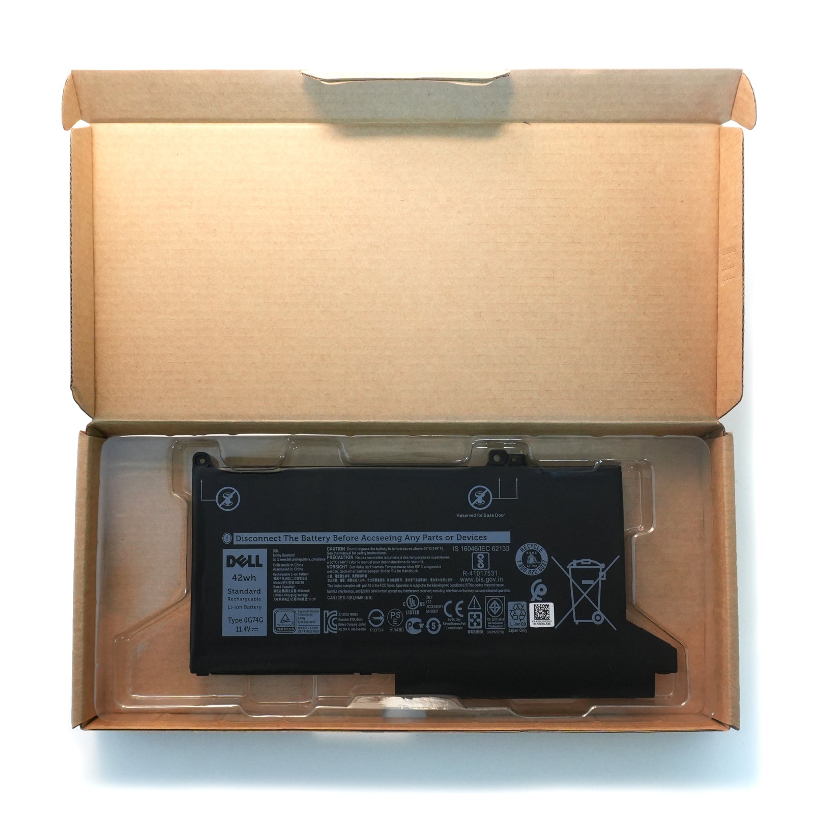 GENUINE Dell Laptop Battery 0G74G | For Latitude 5300 2-in-1, 5310, 7300, 7400 | 42Wh
