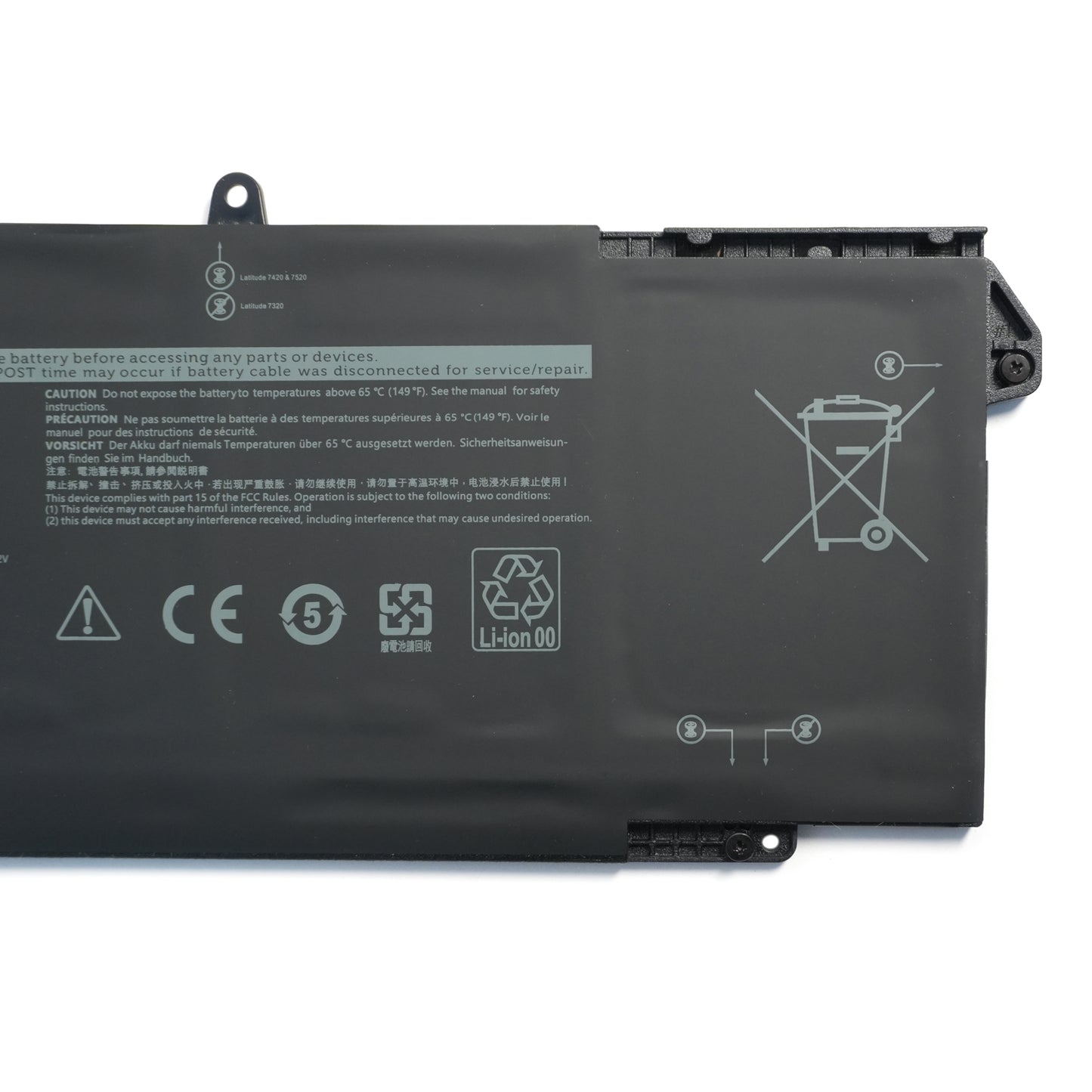 DELL 9JM71 42Wh Battery for Latitude 5320 2-in-1, 7320, 7420, 7520 Series
