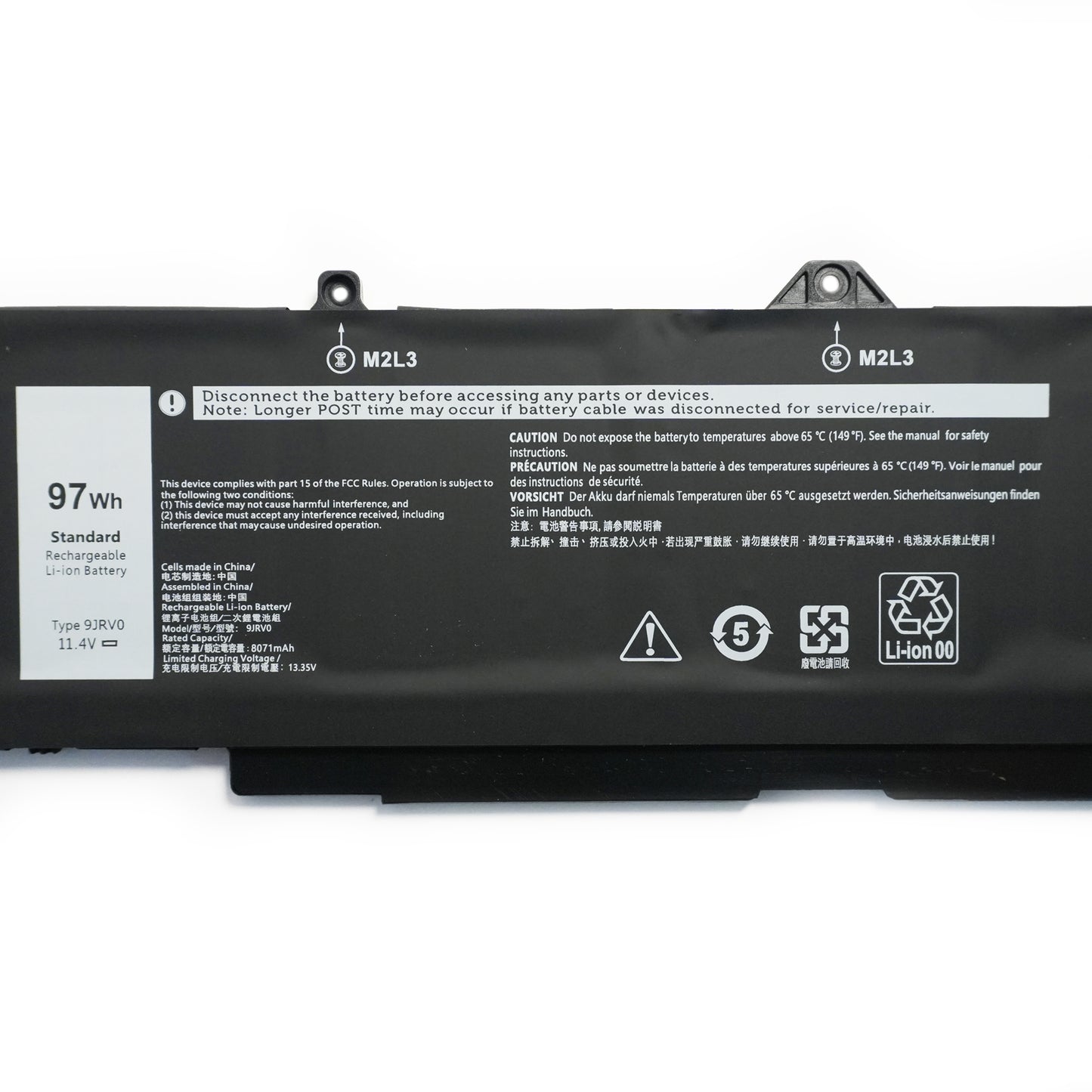 Genuine Dell Battery Replacement for Latitude 5521, Precision 3561, and Alienware m17 R5 Laptops