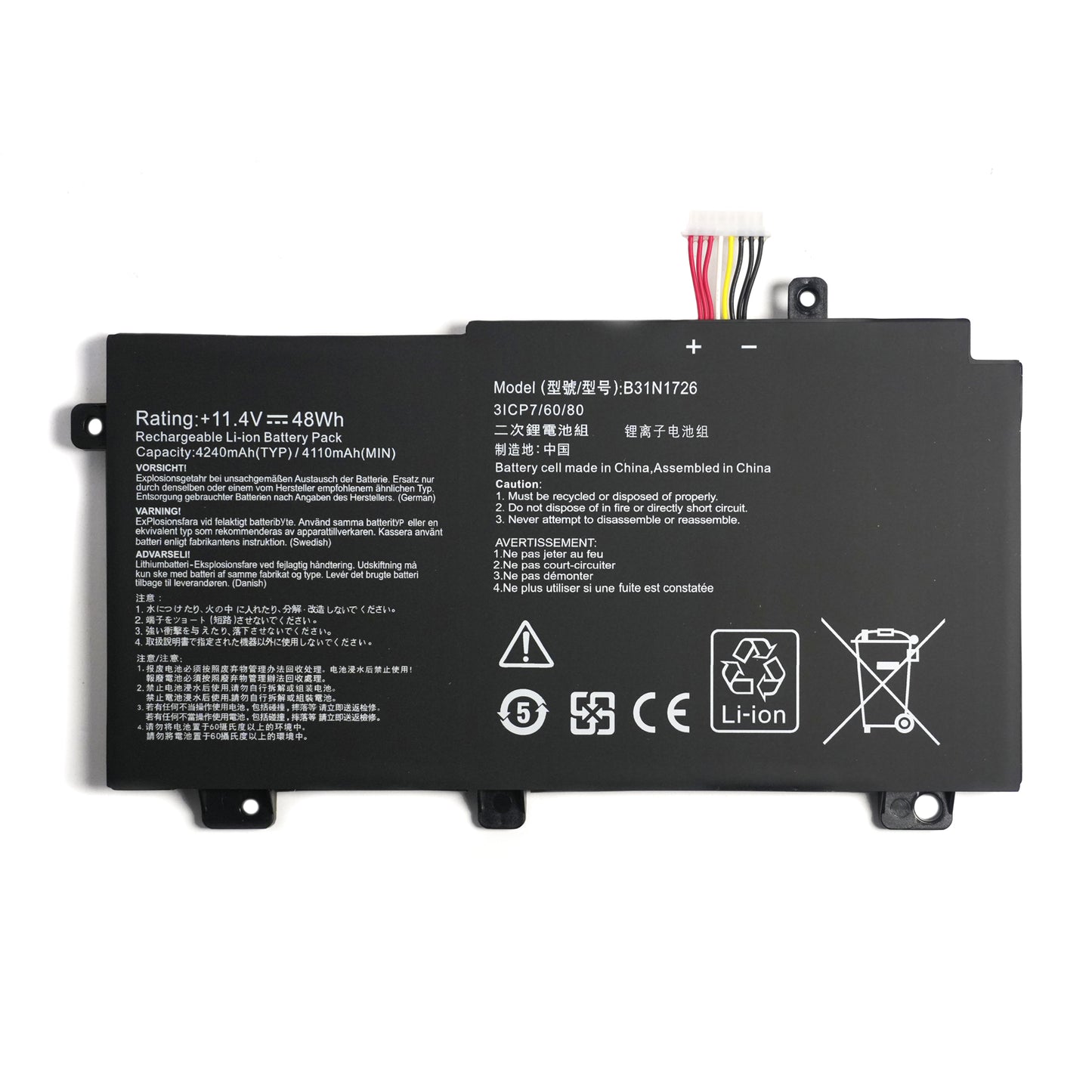 ASUS ROG Strix G512LI Battery Replacement Genuine B31N1726 - Also Fits G15 G512 G531GT G531 Series