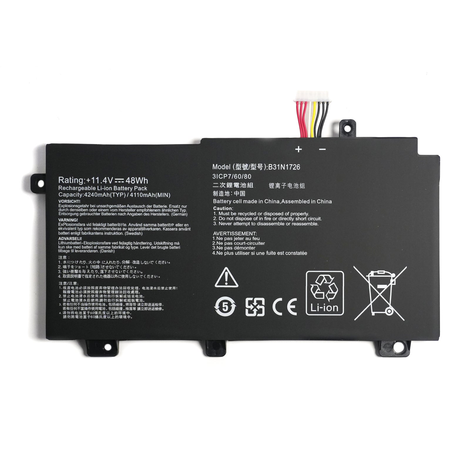 ASUS ROG Strix G512LI Battery Replacement Genuine B31N1726 - Also Fits G15 G512 G531GT G531 Series