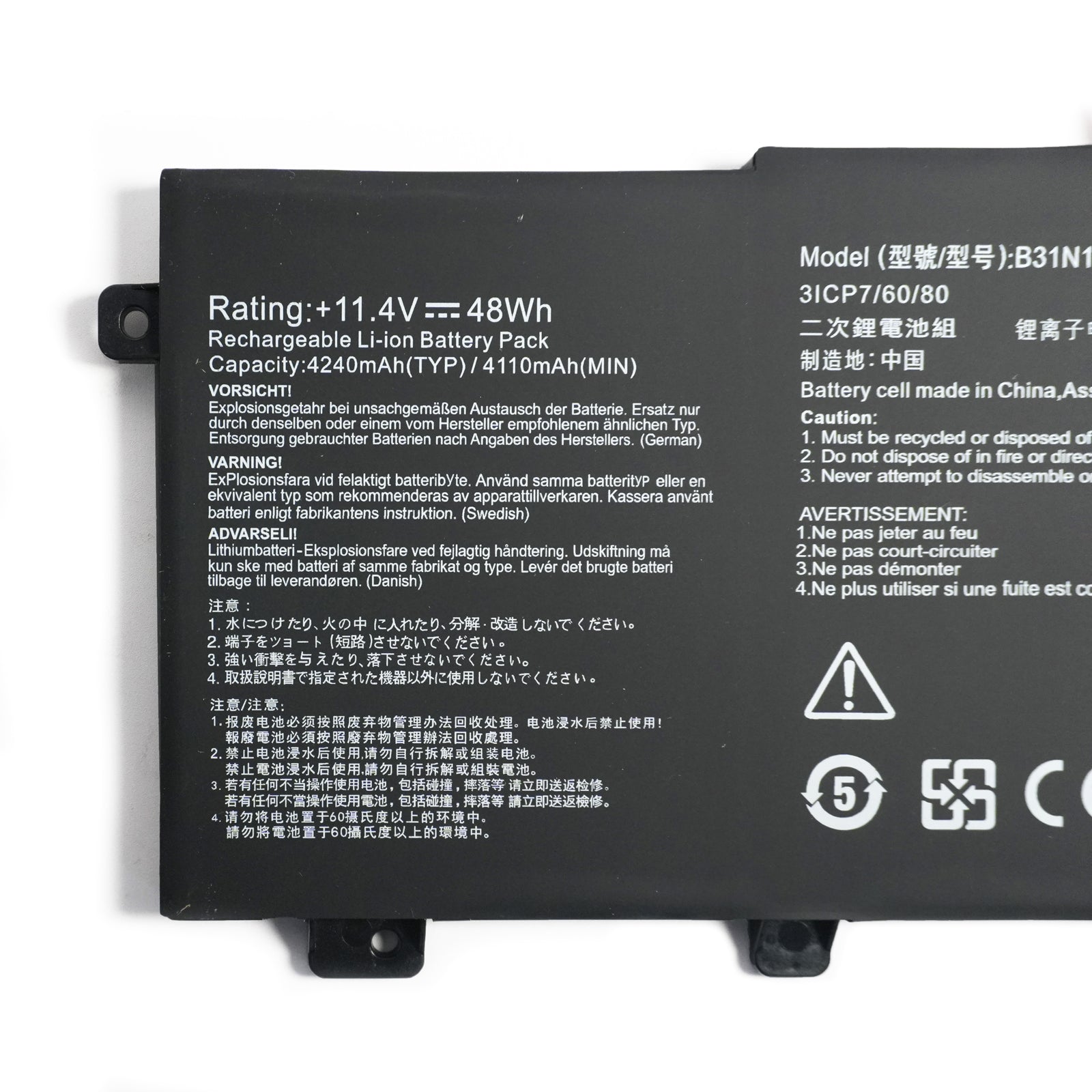 ASUS ROG Strix G512LI Battery Replacement Genuine B31N1726 - Also Fits G15 G512 G531GT G531 Series
