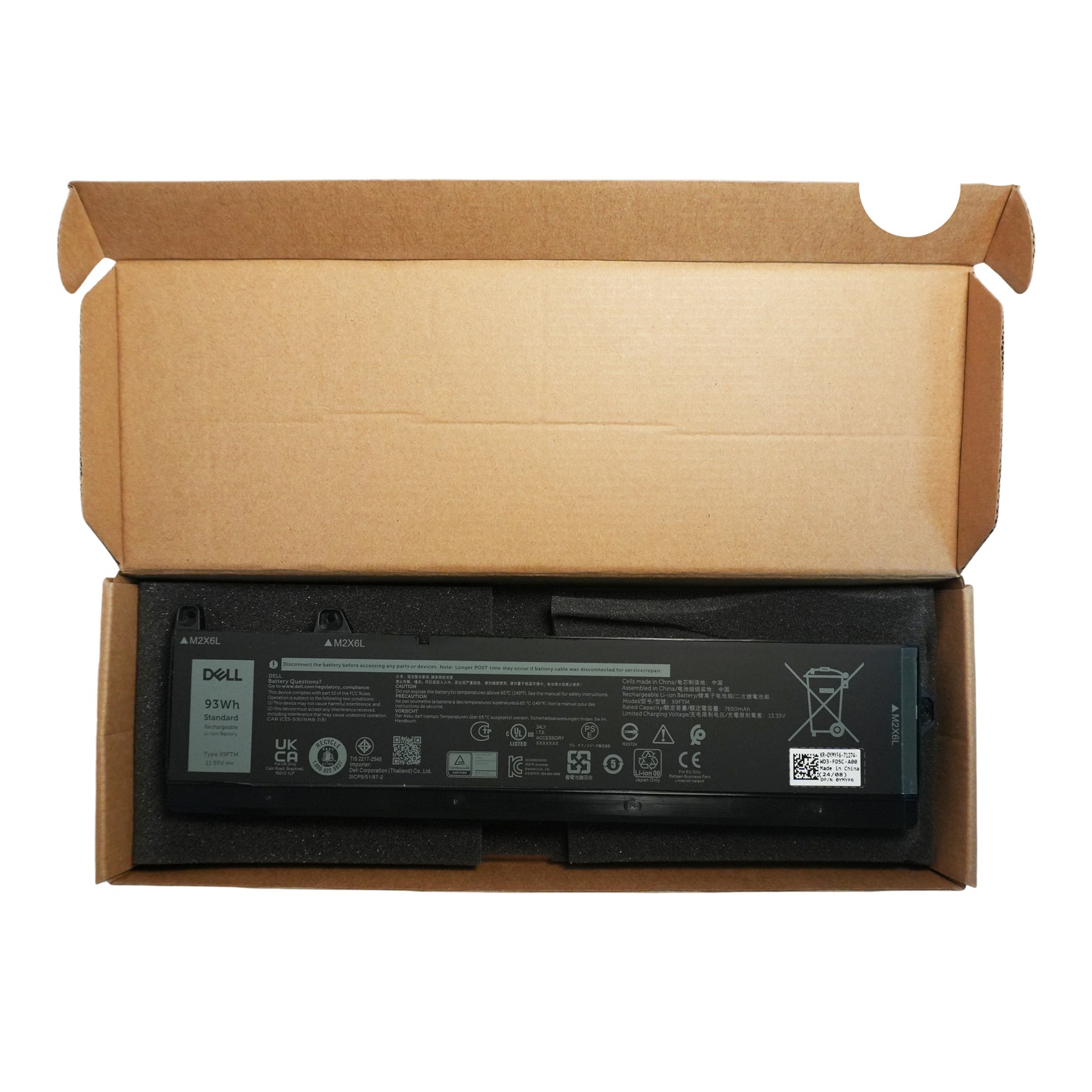 Dell Precision 7770 Battery Replacement Genuine 93Wh X9FTM - 6-Cell OEM Battery for 7670 Laptop