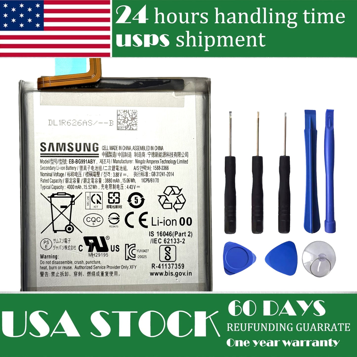 Genuine 4000mAh EB-BG991ABY Battery for Samsung Galaxy S21 5G (G991) & S21 FE (G990)