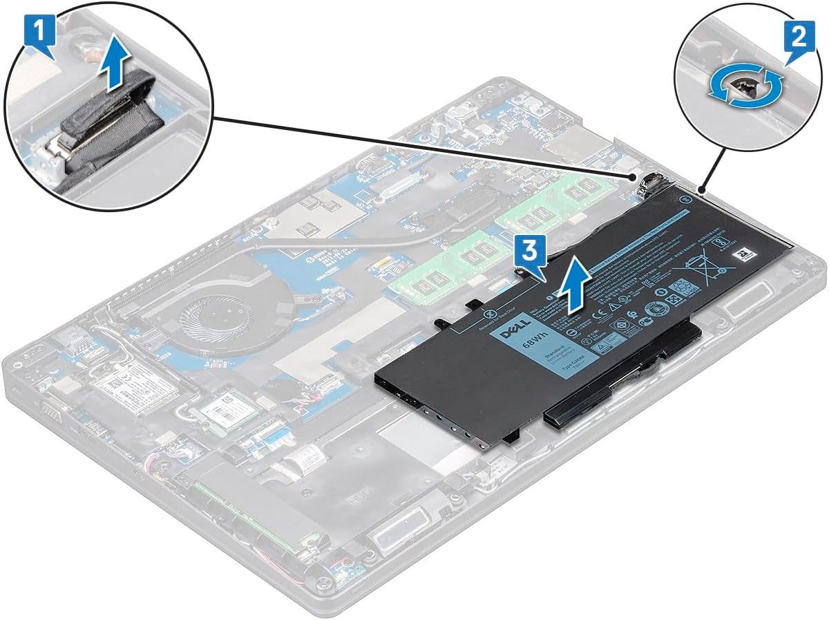 DELL GJKNX 7.6V 68Wh 4-Cell Notebook Battery For DELL Latitude 5280 5290 5480 5490 5491 5495 5580 5590 5591, Precision 3520 Precision 3530 Laptop , Alternant Part Number: 5YHR4 451-BBZG 93FTF 3DDDG