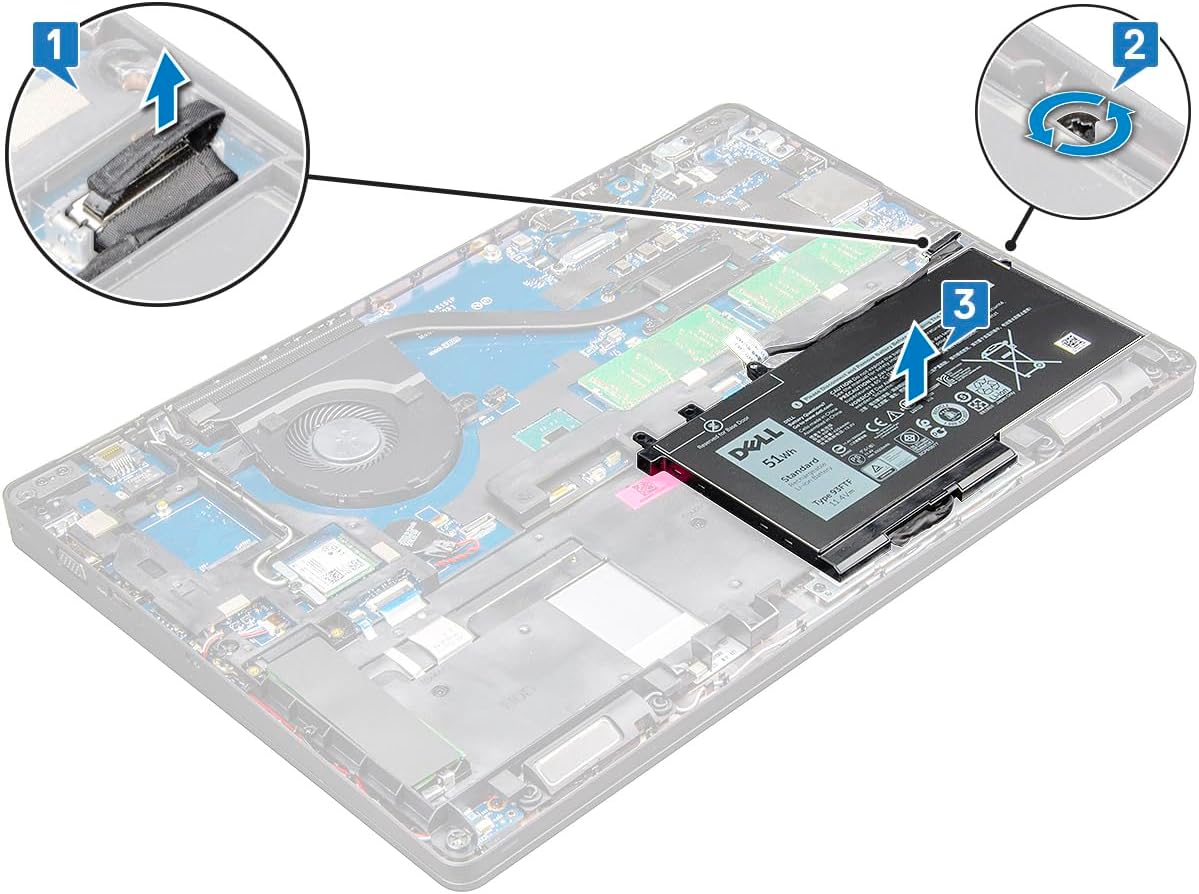 DELL GJKNX 7.6V 68Wh 4-Cell Notebook Battery For DELL Latitude 5280 5290 5480 5490 5491 5495 5580 5590 5591, Precision 3520 Precision 3530 Laptop , Alternant Part Number: 5YHR4 451-BBZG 93FTF 3DDDG