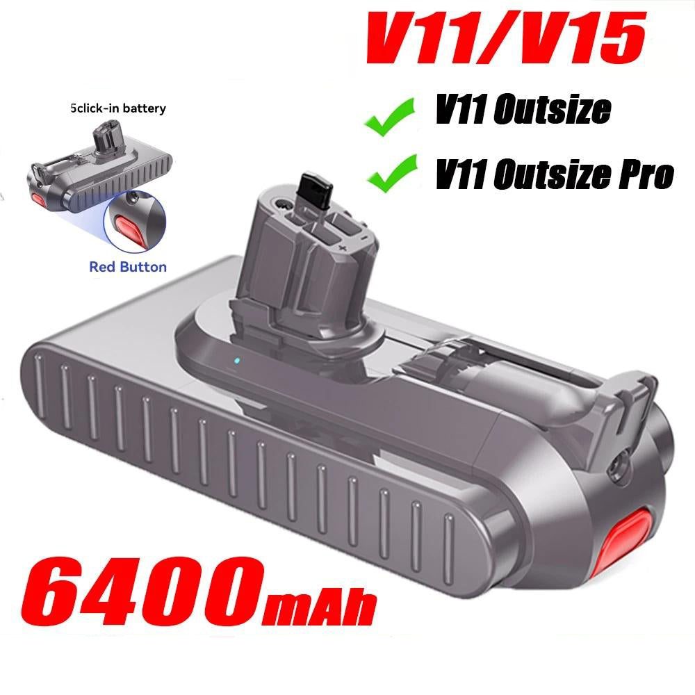 Dyson V11 Replacement Battery 6400mAh with Button Click