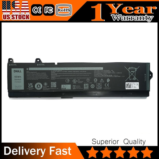Dell Precision 7770 Battery Replacement Genuine 93Wh X9FTM - 6-Cell OEM Battery for 7670 Laptop