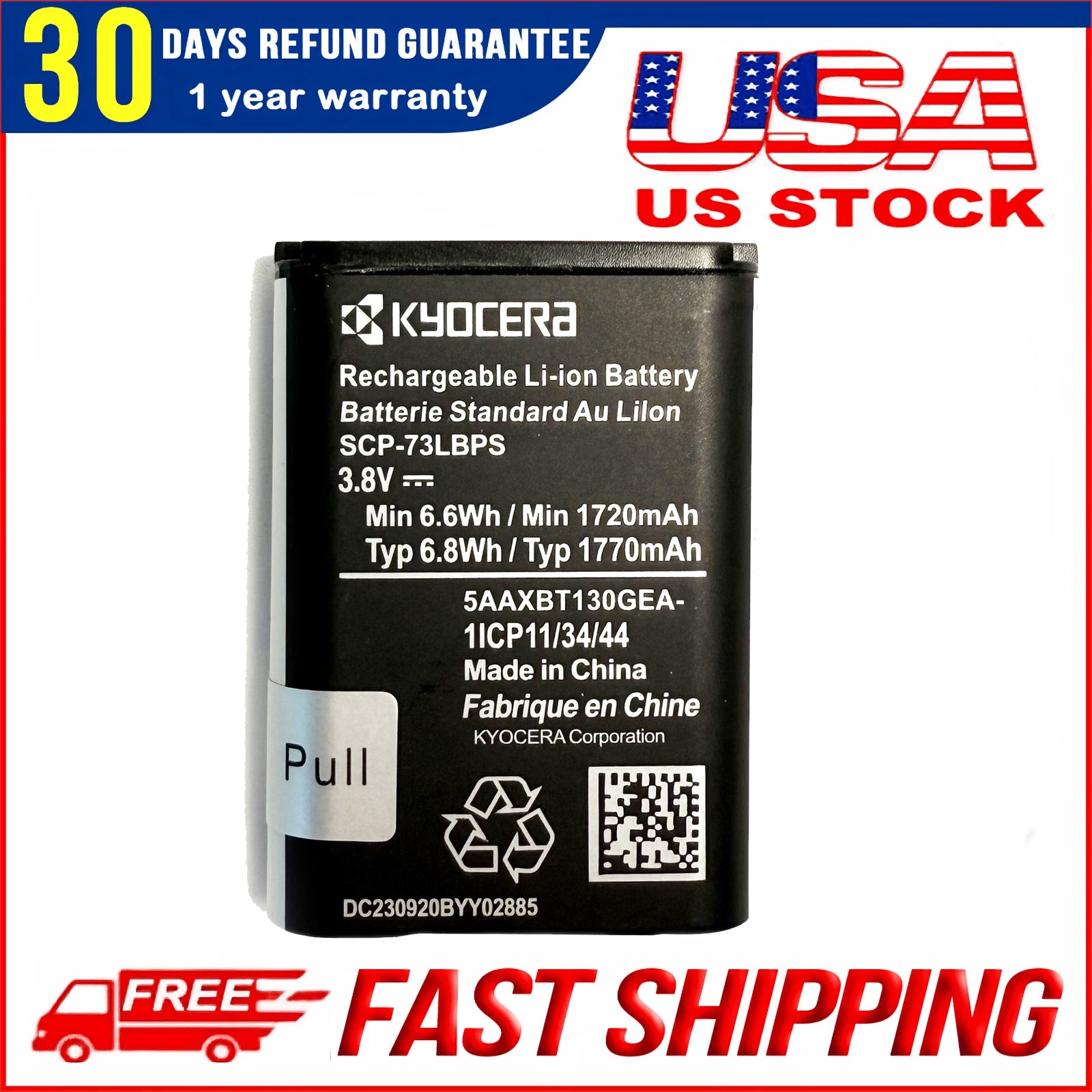 Kyocera SCP-73LBPS Battery for DuraXV Extreme E4810 DuraXE Epic E4830 Phones