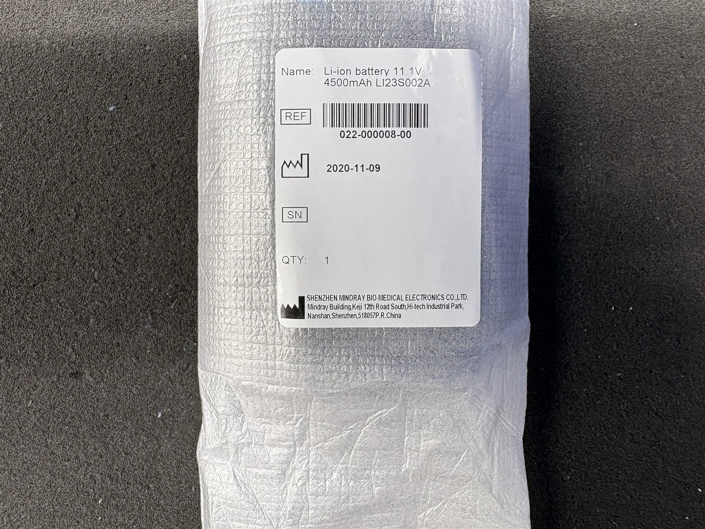 LI23S002A Battery for Mindray T5/T6/T8 & BeneView Patient Monitors | 4500mAh Li-ion (P/N: 115-018012-00)