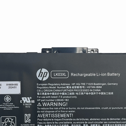 HP HT03XL 11.4V 41.04Wh or 11.55V 41.9Wh Laptop Battery For HP Pavilion 14-CE 14-CF 14-CK 14-CM 14-DF 14-DQ 14-MA 14Q-CS 14Q-CY 14S-CF 14S-CR 14S-DK 14S-DQ 14-FQ 15-CS 15-CW 15-CU 15-DA 15-DB 15-DW