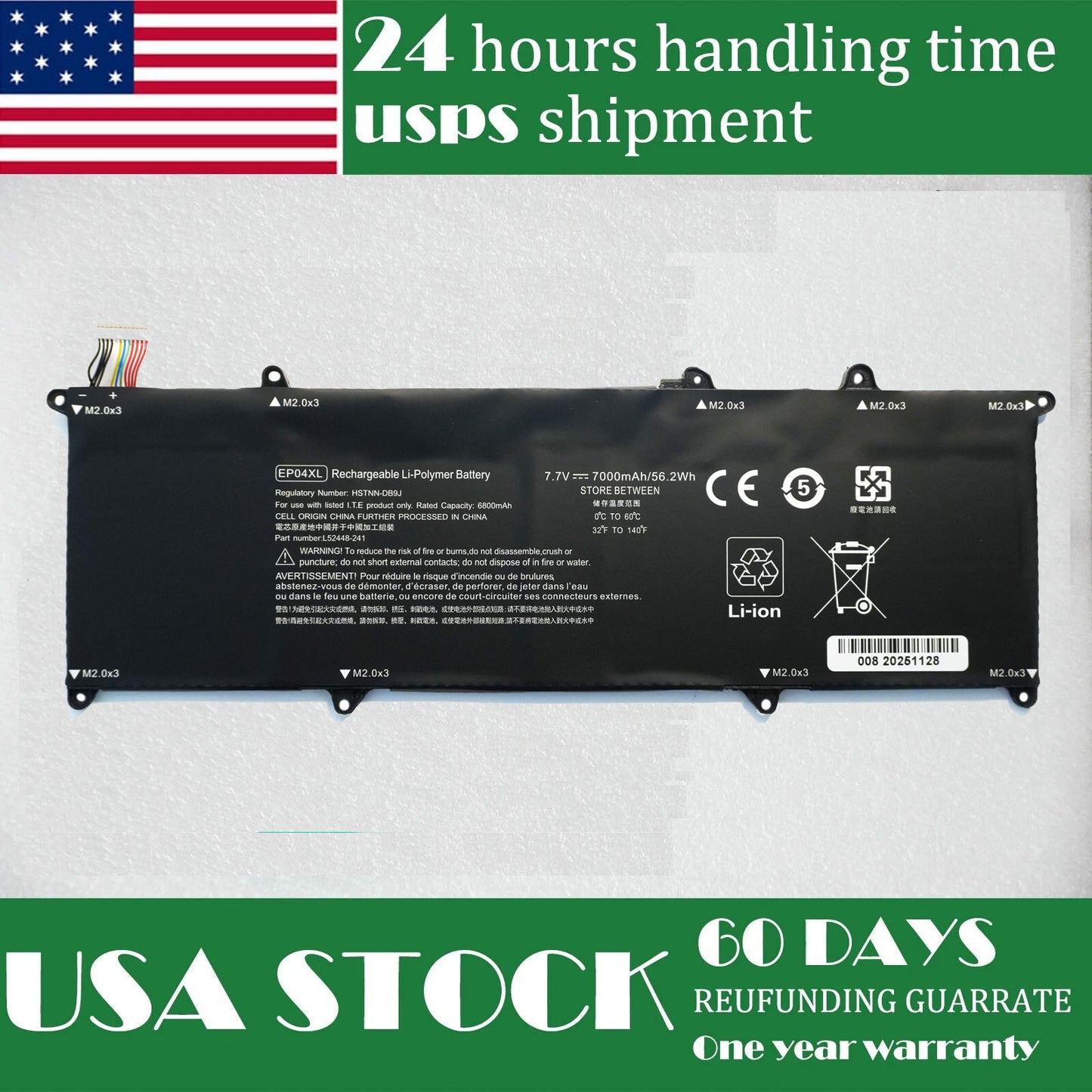 Genuine EP04XL / EP04056XL Battery for HP Elite Dragonfly G1 & G2 | HSTNN-IB8Y, BB9J