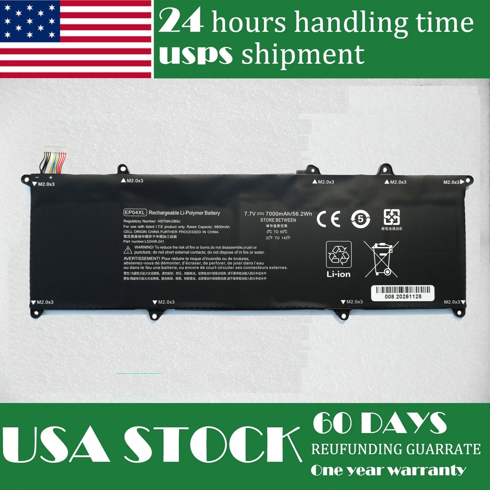 Genuine EP04XL / EP04056XL Battery for HP Elite Dragonfly G1 & G2 | HSTNN-IB8Y, BB9J