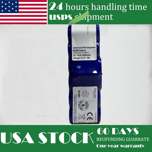 New 4400mAh High-Capacity Replacement Battery for iRobot Roomba 500-900 Series & Scooba 450